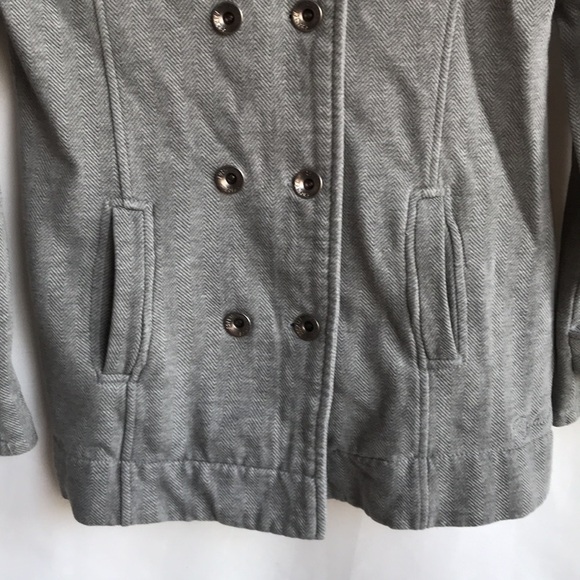 Ezekiel gray herringbone double-breasted hoodie jacket, size M - Picture 3 of 13